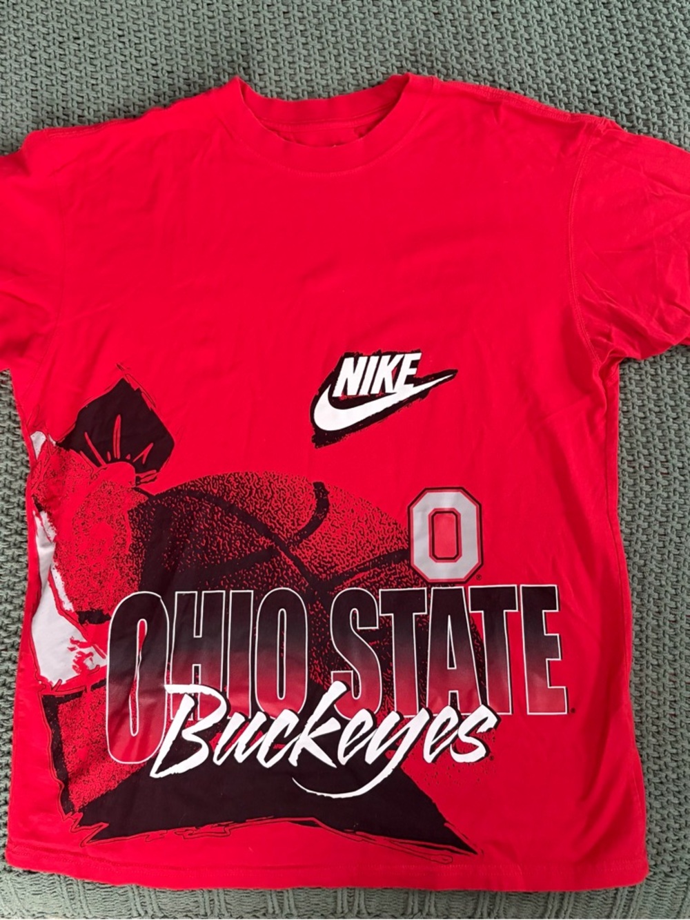 Nike Red Crew Neck Graphic Tee